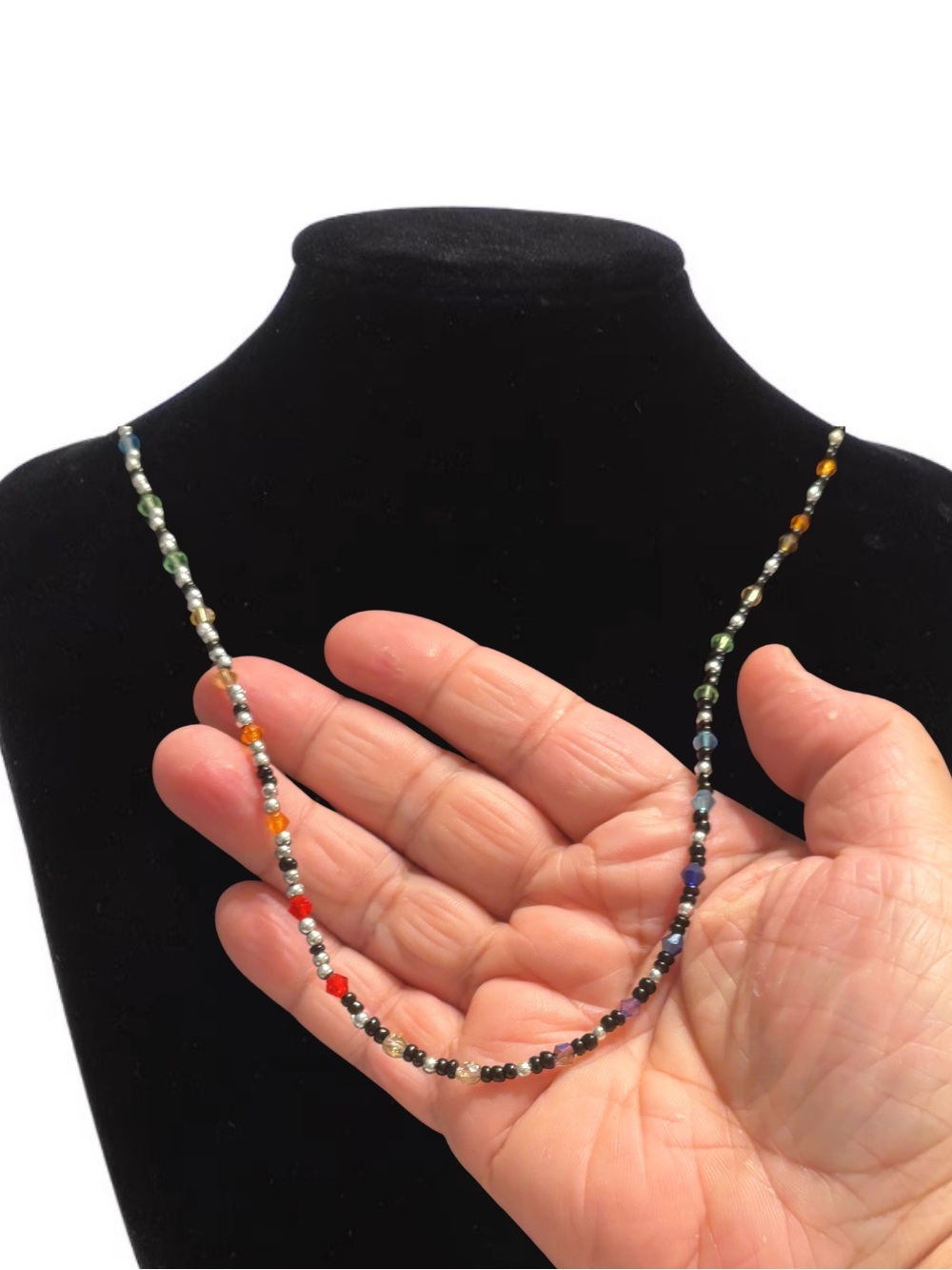 Transitions Rainbow Beaded Necklace